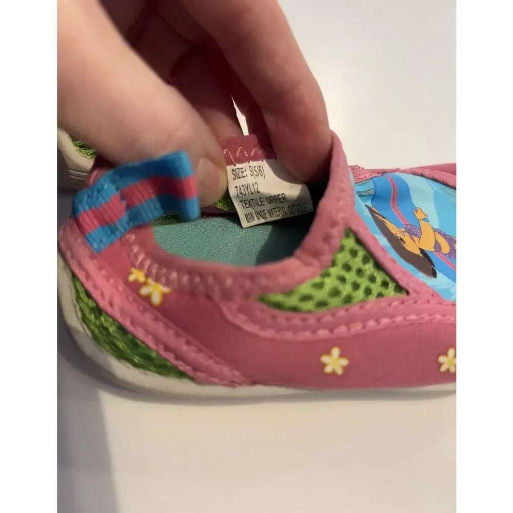 Kids Toddler Girls Small Size 5/6 Swim Water Shoes Pink Dora the Explorer